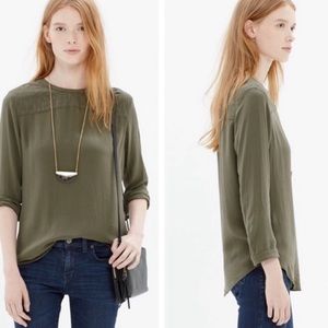 Madewell Quilted women’s silk top